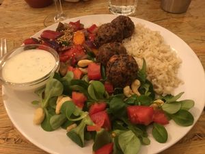 Vegan plate, yum! at NicPic in Malaga