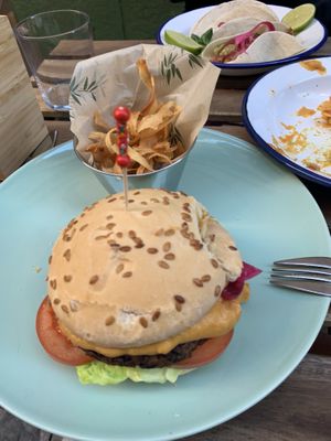 Gluten free vegan burger  at NicPic in Malaga