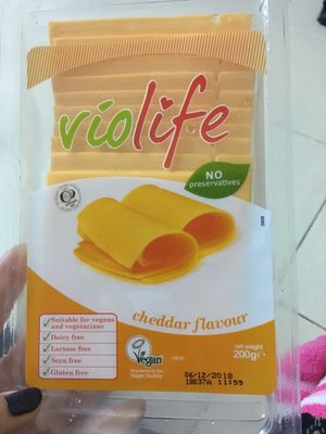 Vegan cheddar flavour violife at Green Shop Larnaca in Larnaca