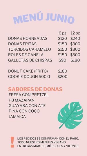 Menú disponible para pedidos en Junio 2021 at El Burro Rayado - Food Cart in Tijuana