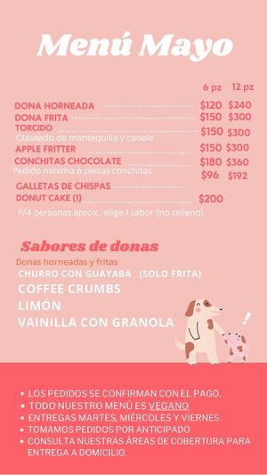 Menú de mayo
Haz tu pedido directo en Instagram @elburrorayado at El Burro Rayado - Food Cart in Tijuana