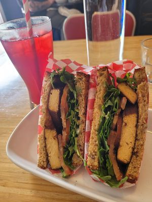 Braised tofu sandwich at Cool Hand of a Girl in Toronto