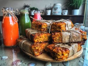 Gluten-free, vegan, vegetarian delicious snacks. Perfect to go with a coffee. at Costa Cafe in Swinoujscie