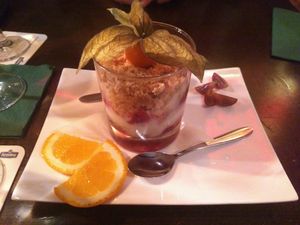 vegan tiramisu black forest style ! at Cafe Einstein in Freiburg