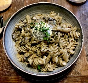 Creamy Alfredo Pasta at  PLANT GOSSIP - powered by OrVeganic Kitchen in Coeur D Alene