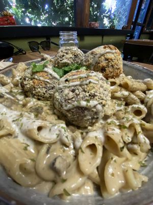 Beautiful bowl with amazing texture, flavor, healthy ingredients and leaves you feeling nourished. Cutest atmosphere as well    at  PLANT GOSSIP - powered by OrVeganic Kitchen in Coeur D Alene