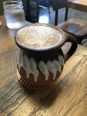 Maple cinnamon latte at  PLANT GOSSIP - powered by OrVeganic Kitchen in Coeur D Alene