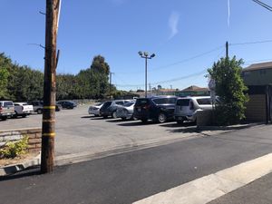 Back parking lot at  PLANT GOSSIP - powered by OrVeganic Kitchen in Coeur D Alene