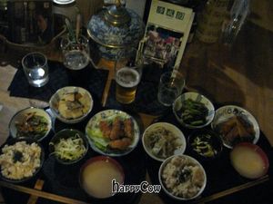 A wonderful Japanese set menu dinner for two. Almost every plate was different. at Mikouan in Kyoto