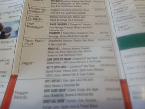 3 smoothies are marked vegan. They have other stuff that looks good too. at Smoothie King in Naples