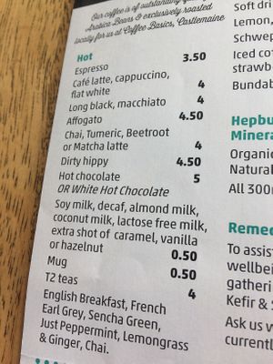 Soy & coconut milk on menu at Whitby in Bendigo