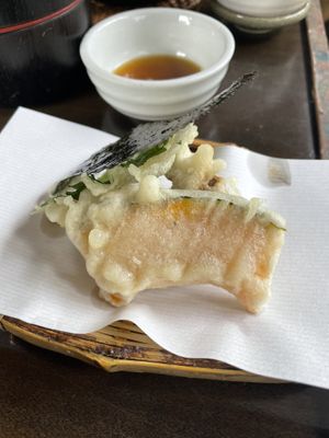 Tempura veg  at Okutan Kiyomizu in Kyoto
