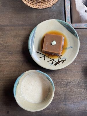 Sesame tofu  at Okutan Kiyomizu in Kyoto