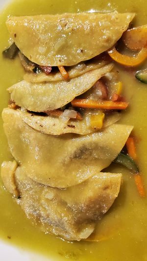 Vegen Enchiladas style tacos at Pastrata in Punta Cana