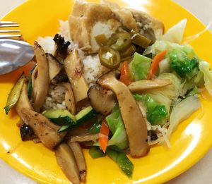 Simple vegan food  at Guan Yin Vegetarian - North Bridge Rd in Central Singapore