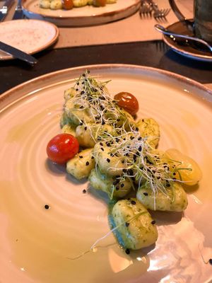 Ausschnitt von 6 Gang Menu - Gnocchi  at Twist - Hotel Valsana in Arosa