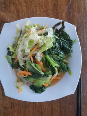 4 green veg plus sea veg. at JB Vegetarian - Jalan Trus in Johor Bahru