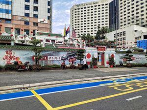 Located opposite this famous Chinese temple at JB Vegetarian - Jalan Trus in Johor Bahru