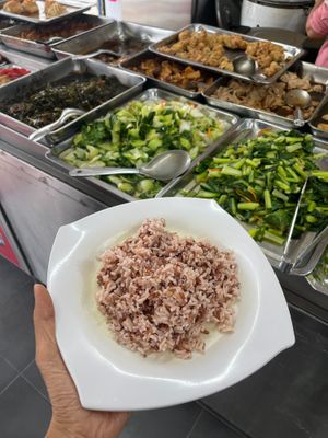 Brown rice at JB Vegetarian - Jalan Trus in Johor Bahru