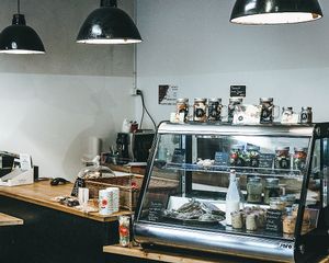 Desk at Reformhaus Wollishofen in Zurich