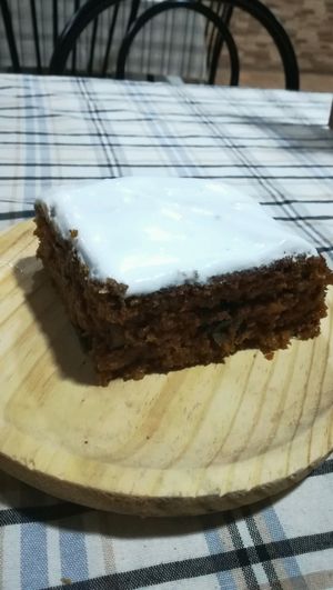 Delicious carrot cake   at Rustic Fusion in Madrid