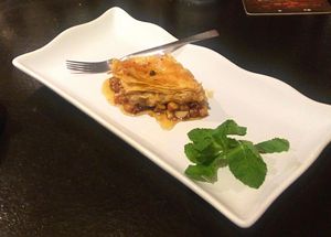 Vegan Baklava at Gloria's Restaurant in Sudbury