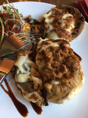 Vegan stuffed mushrooms  at La Dolce Vita in Dumfries