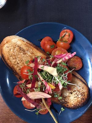 Bruschetta starter at La Dolce Vita in Dumfries