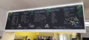 Menu at Frutaria in Lisbon