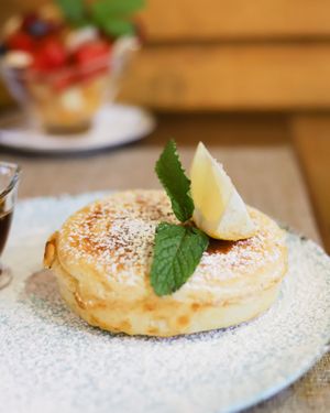Simple vegan pancake with Maple syrup at Frutaria in Lisbon