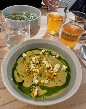 Soupe de maïs  at Les Mauvaises Herbes in Lyon