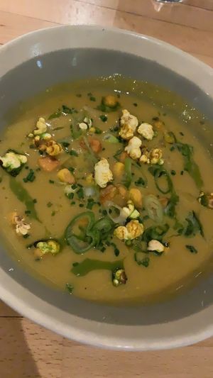 Mais veloute at Les Mauvaises Herbes in Lyon