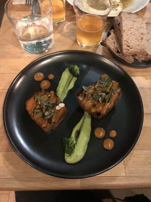 Sweet potato plate  at Les Mauvaises Herbes in Lyon