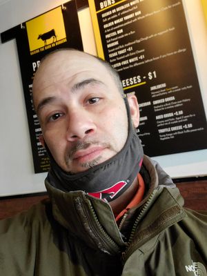 1st time here for the veggie burger and fries at Burger Barr in Sewell