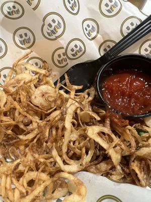 Crispy onion strings   at Burger Barr in Sewell