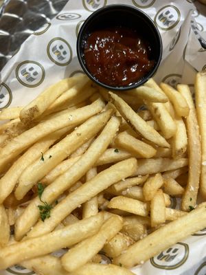 Fries w vegan chipotle ketchup   at Burger Barr in Sewell