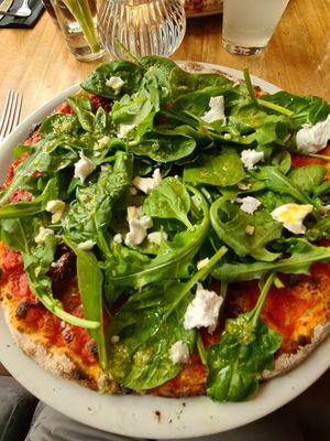 Vegan Special Heart pizza at Pizza Heart Bar in Amsterdam