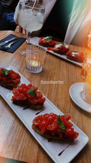 Vegan bruschetta  at Pizza Heart Bar in Amsterdam