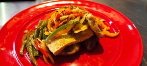 Tofu à lagareiro at Rebaldaria in Aveiro