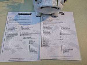 The menu. at Rebaldaria in Aveiro