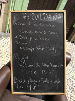 Menú do día at Rebaldaria in Aveiro