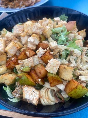 Vegan Caesar salad with tofu. Yummy!  at Local Foods - Upper Kirby in Houston