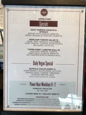 6/28/2019 Specials Menu at Local Foods - Upper Kirby in Houston