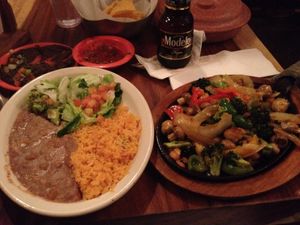 Veggie fajitas at La Casa Lopez in Moscow