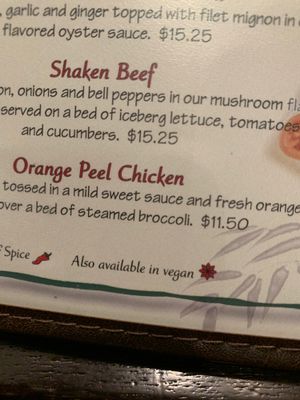 Many dishes available to be made vegan  at Lemongrass Asian Cuisine in Hemet