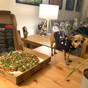 Barbecue Chik'n Pizza at The Thyme Pizzeria in Winnetka