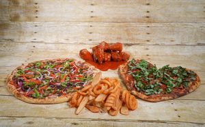 Heart shaped pizza. Vegan Italian Feast! at The Thyme Pizzeria in Winnetka