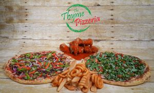 The Thyme Pizza offers great vegan Pizza, Pasta, and appetizers.  at The Thyme Pizzeria in Winnetka