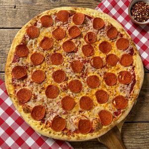 Vegan Classic Pepperoni Pizza at The Thyme Pizzeria in Winnetka