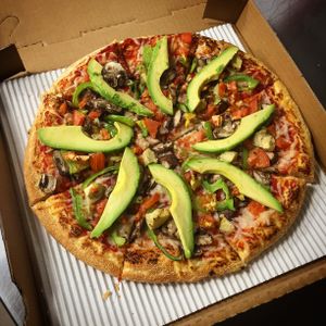 Montoya Style Vegan Pizza  at The Thyme Pizzeria in Winnetka